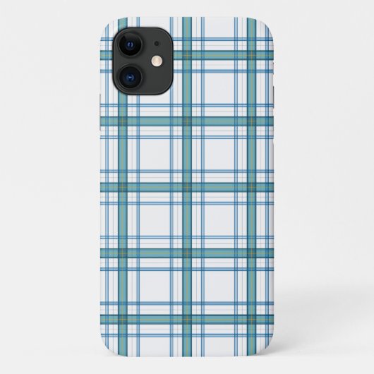 Tartan in turquoise... Case-Mate iPhone case (Achterkant)
