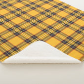 Tartan Jaune Plaid Sherpa Fleece Blanche (3/4)