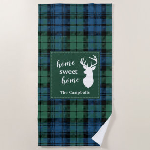 Tartan Kerstmis Clan Campbell Persoonlijke spelreg Strandlaken