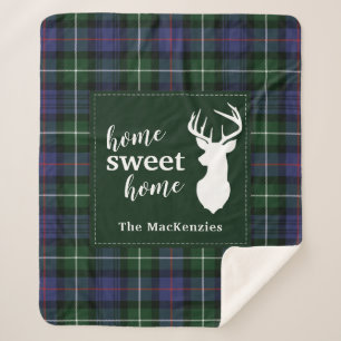 Tartan Kerstmis geplakt met Clan MacKenzie Persoon Sherpa Deken