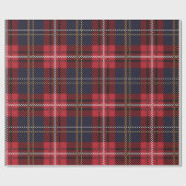Tartan kerstspeldenstang cadeaupapier (Vlak)