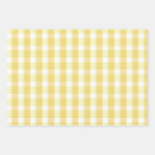 Tartan lemon yellow set wrapping paper (Voorkant)