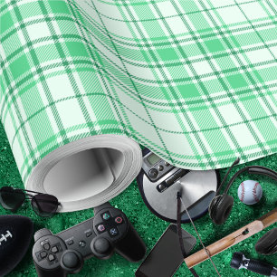 Tartan - Levendig pastelgroen tot donkergroen Cadeaupapier