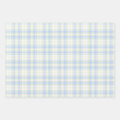 Tartan -Lichtblauw-Saliegroen-Extra Licht Ivoor Inpakpapier Vel (Voorkant 2)