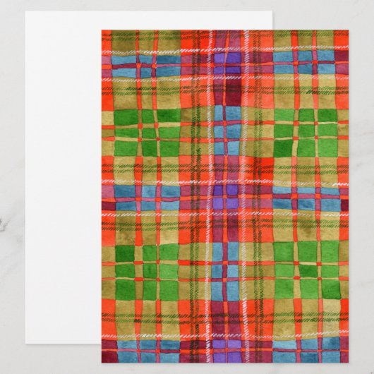 TARTAN MAC RAE 6,5x8,75 Carte plate / Verticale (Devant / Derrière)