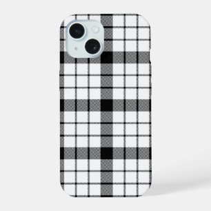 tartan MacFarlane noir blanc carreaux