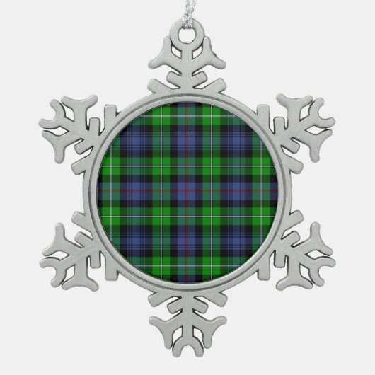 Tartan MacKenzie Tin Sneeuwvlok Ornament (Voorkant)
