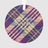 Tartan mauve, or et bleu (dos)
