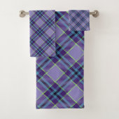 Tartan mauve plaid 1 dans les tons lavande et bleu (En situation)