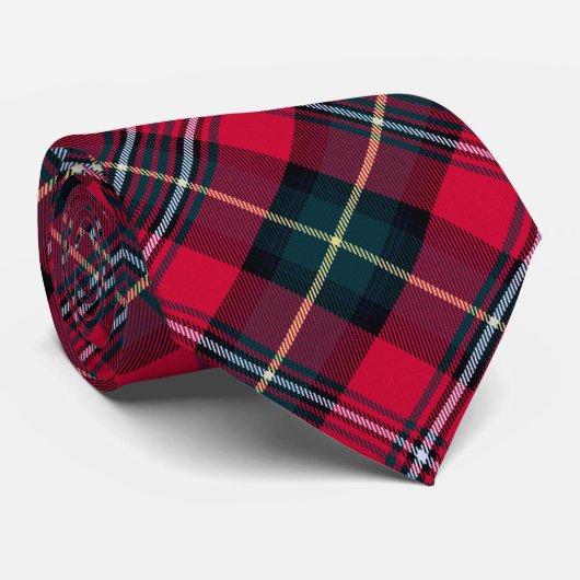 Tartan met (of zonder) uw Initiaal Stropdas (Opgerold)