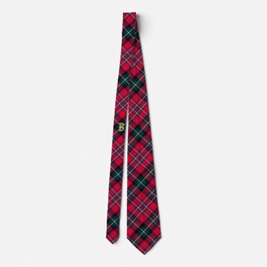 Tartan met (of zonder) uw Initiaal Stropdas (Achterkant)