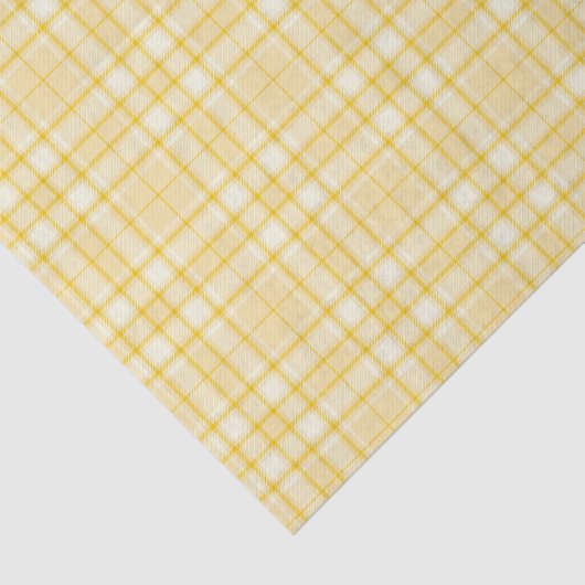 Tartan - Middelgeel tot donkergeel Tissuepapier (Detail)
