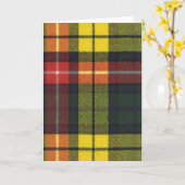 Tartan moderne de Buchanan de carte de voeux (Fleur jaune)