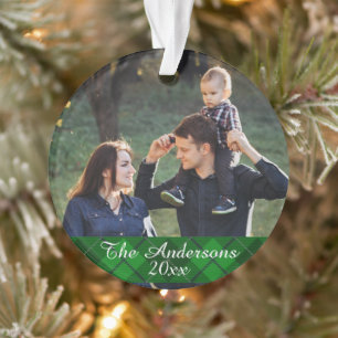 Tartan moderne Plaid Photo personnalisée double fa