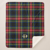 Tartan moderne Xmas Monogramme Nom Plaid (Devant)