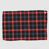 Tartan noir et rouge Motif serviette de Golfer (Horizontal)