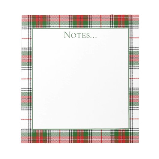 Tartan noteblok notitieblok (Voorkant)