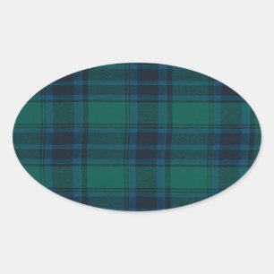 Tartan Oval tickers Ovale Sticker