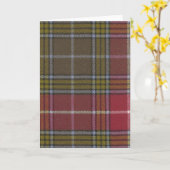 Tartan patiné de Buchanan de carte de voeux vieux (Fleur jaune)
