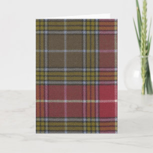 Tartan patiné de Buchanan de carte de voeux vieux