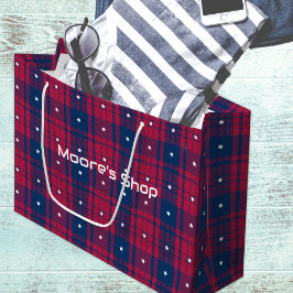 Tartan - Patriotisch - Rood Blauw Witte Sterren Groot Cadeauzakje