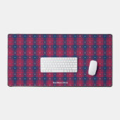 Tartan - Patriottisch - Rode Blauwe Witte Stars Bureaumat (Keyboard & Muis)
