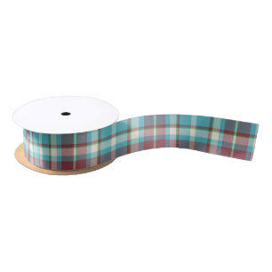 Tartan Patroon Turquoise en Red ID210 Lint