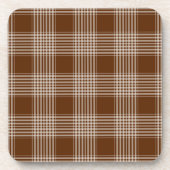 Tartan Pattern Fabric Plastic Onderzetter (Voorkant)