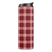 Tartan Pattern Fabric Thermal Tumbler Thermosbeker (Gedraaid links)