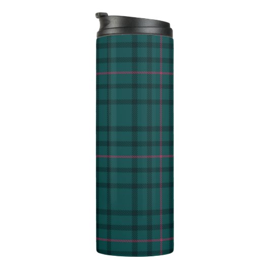 Tartan Pattern Fabric Thermal Tumbler Thermosbeker (Geroteerd rechts)
