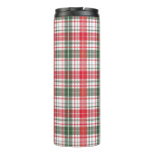 Tartan Pattern Fabric Thermal Tumbler Thermosbeker (Achterkant)