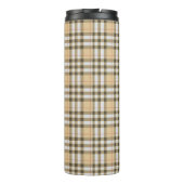 Tartan Pattern Fabric Thermal Tumbler Thermosbeker (Achterkant)