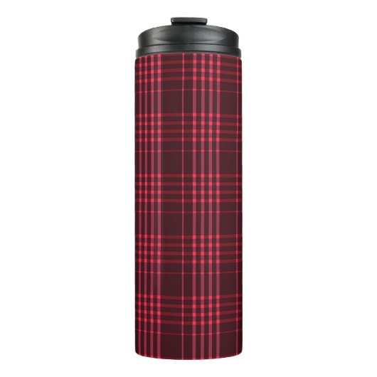 Tartan Pattern Fabric Thermal Tumbler Thermosbeker (Voorkant)