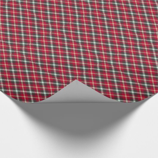 Tartan Pattern Kerstmis Cadeaupapier (Hoek)