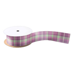 Tartan Pattern Plum en Soft Green ID210 Lint