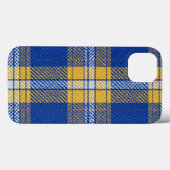 Tartan Plaid Blue and Yellow iPhone / iPad case (Achterkant (horizontaal))