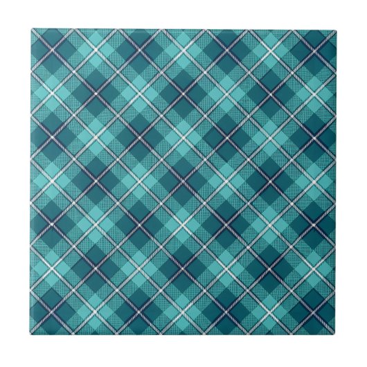 Tartan Plaid Ceramic Tile Tegeltje (Voorkant)
