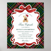 Tartan Plaid Christmas Bear Birthday Time Capsule Poster (Voorkant)