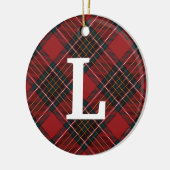 Tartan Plaid en céramique ornement (Gauche)