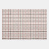 Tartan Plaid Hand getrokken Beige Strepen Patroon Inpakpapier Vel (Voorkant)