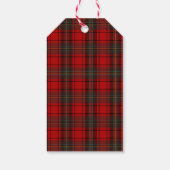 Tartan Plaid Kerstcadeau Label Cadeaulabel (Achterkant)