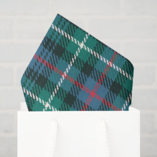 Tartan Plaid Kerstmis Vakantie Two Tone Feestelijk Tissuepapier