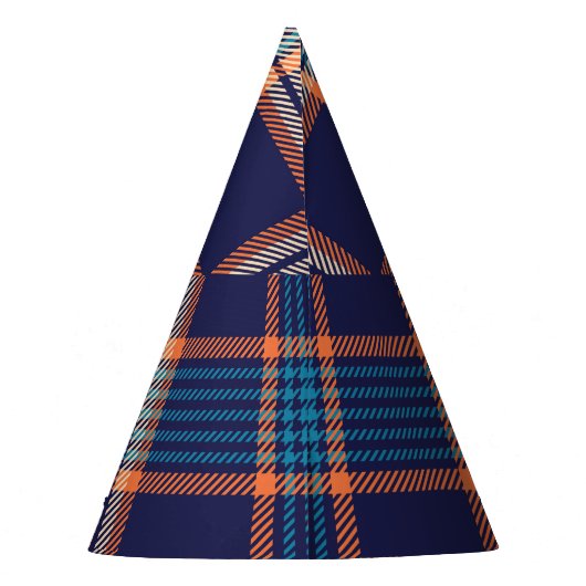 Tartan plaid, kleurrijke marine textuur. feesthoedjes (Achterkant)