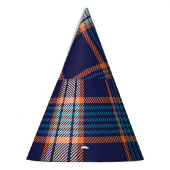 Tartan plaid, kleurrijke marine textuur. feesthoedjes (Links)