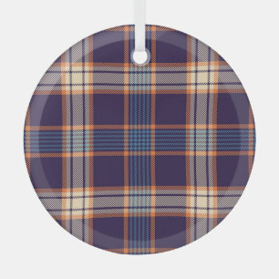 Tartan plaid, kleurrijke marine textuur. glas ornament