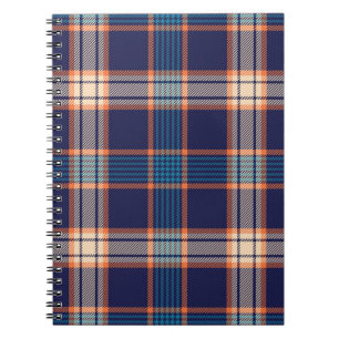 Tartan plaid, kleurrijke marine textuur. notitieboek