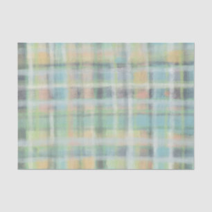 Tartan plaid moderne pastel geel cyaan grijs groen tissuepapier