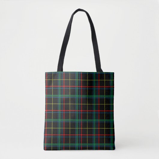 Tartan plaid patroon, groen en rood, draagtas (Voorkant)