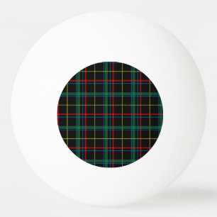 Tartan plaid patroon, groen en rood, pingpongballen