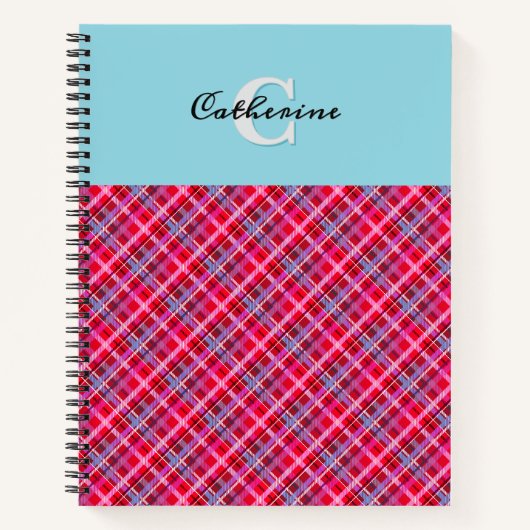 Tartan Plaid Patterned Notitieboek (Voorkant)